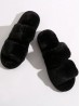 Open Toe Soft Plush Plush Non Slip Slippers (6 Pairs)